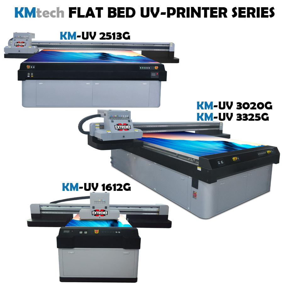 KMtech UV FLAT BED UV PRINTER KM-UV1612G 2513G 3020G 3325G